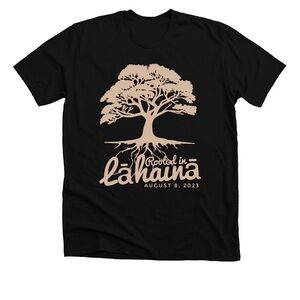 Rooted in Lāhainā | Black Graphic T-Shirt (Unisex)